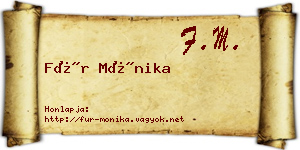 Für Mónika névjegykártya