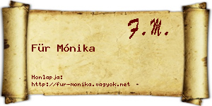 Für Mónika névjegykártya